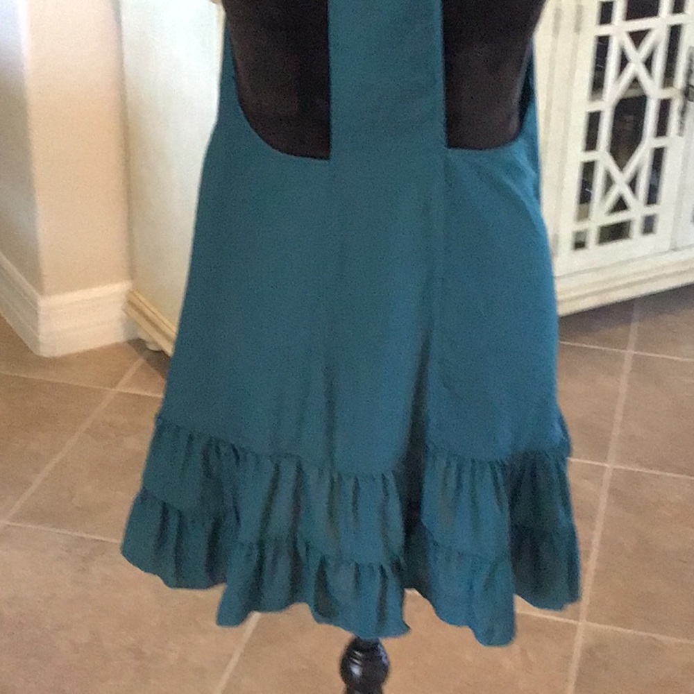 Intimately Free People ruffle bottom racerback minidress, green, size small - Picture 6 of 7